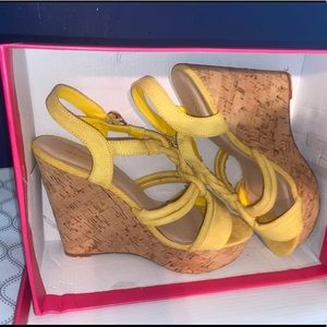 Shoedazzle wedges “Lolita” yellow